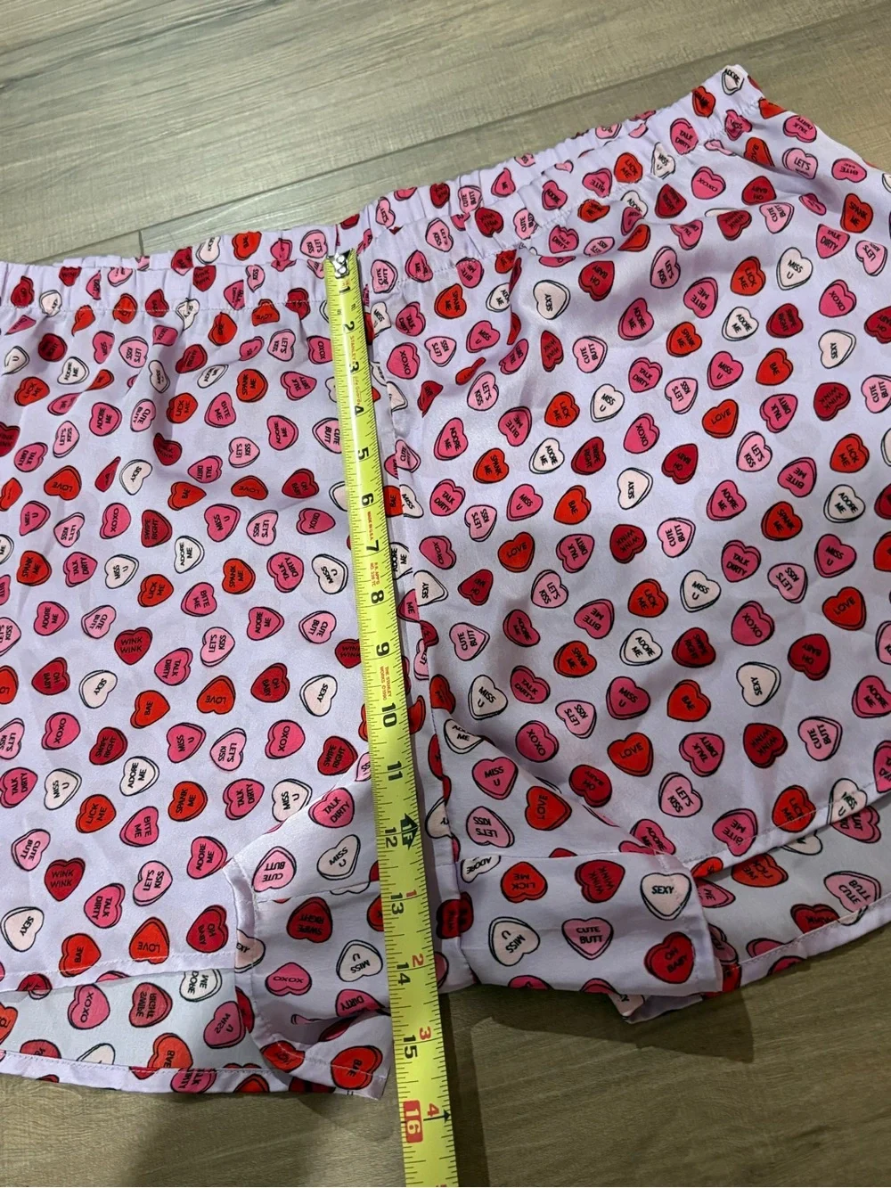 Adore Me Sammi Candy Heart Print Pajama Set Pink size XL